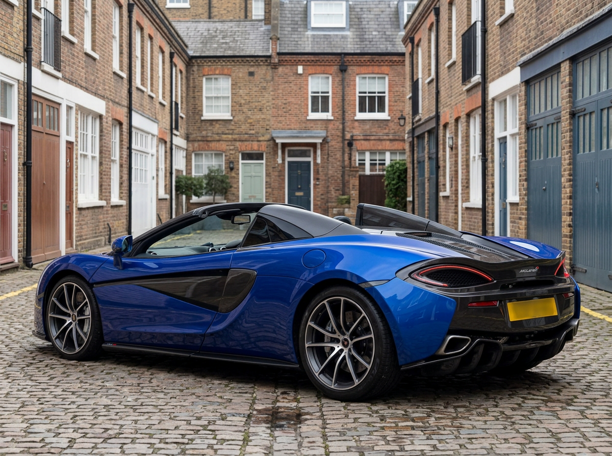 McLaren 570S Spider front three-quarter exterior